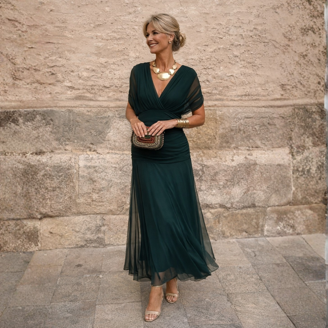 Mikaela | Vestido Maxi de Escote en V