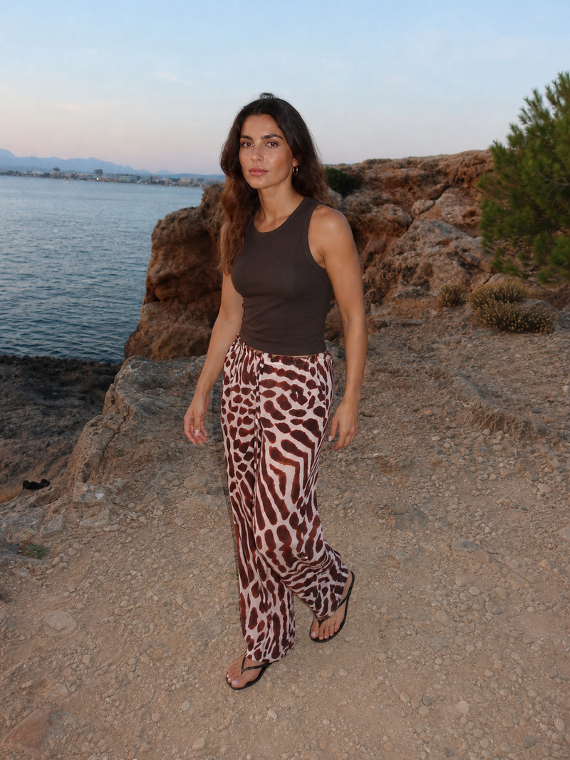 Pantalón Estampado Jirafa