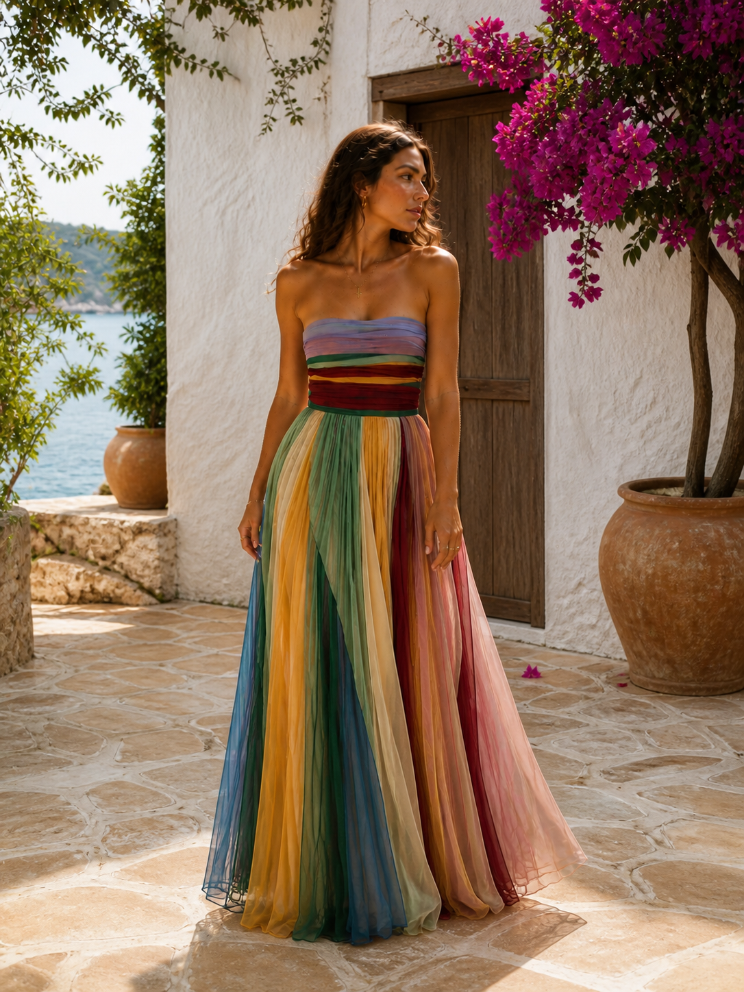 Thirza - Vestido Plisado Multicolor | Edición Especial