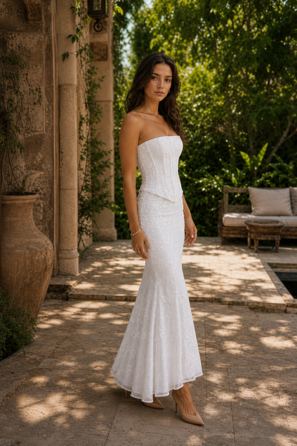 ETERNAL BLOOM | Vestido Midi 2 piezas con Corsé
