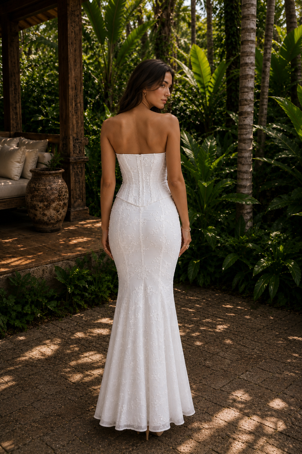 ETERNAL BLOOM | Vestido Midi 2 piezas con Corsé