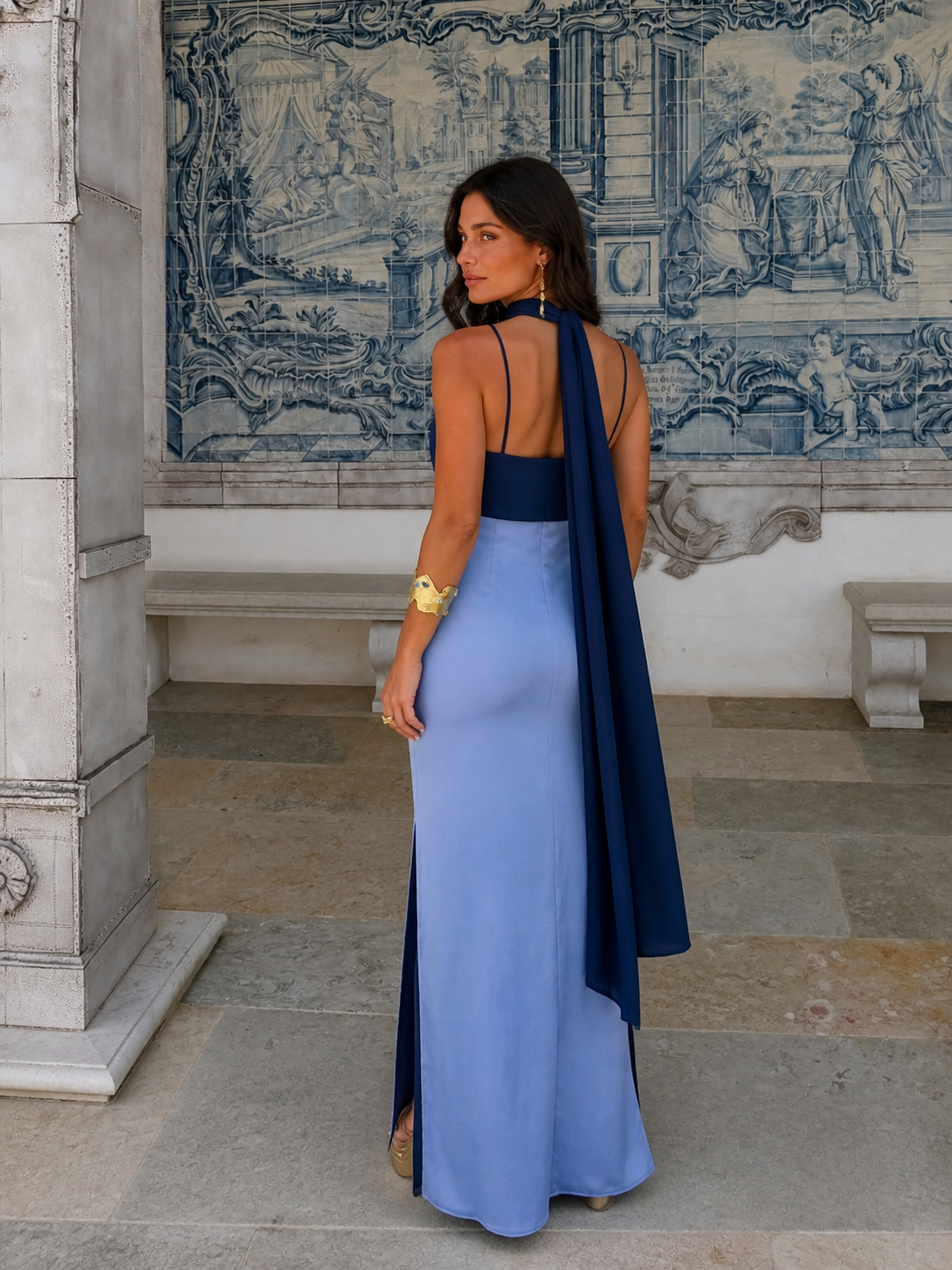Vestido Zahara en azul — Edición limitada