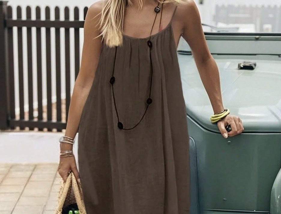Perle | Mini Vestido de Seda Satinada Liso, Fruncido, Espalda Descubierta
