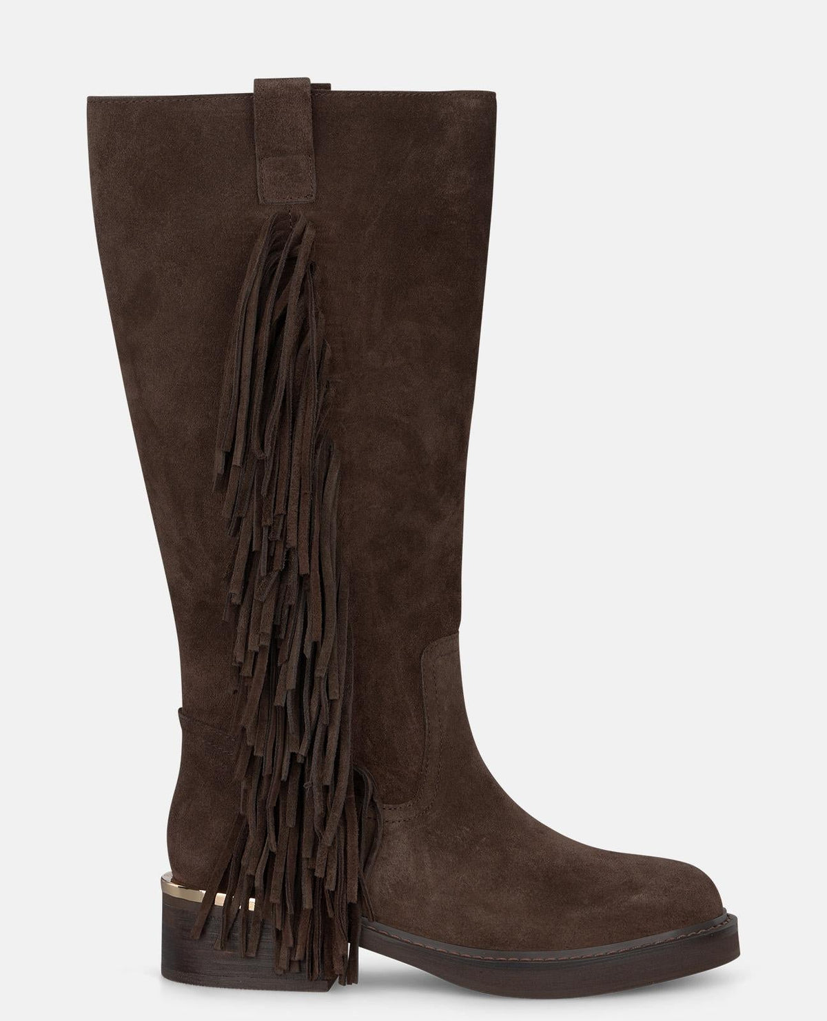 BOTA DE PIEL CON FLECOS