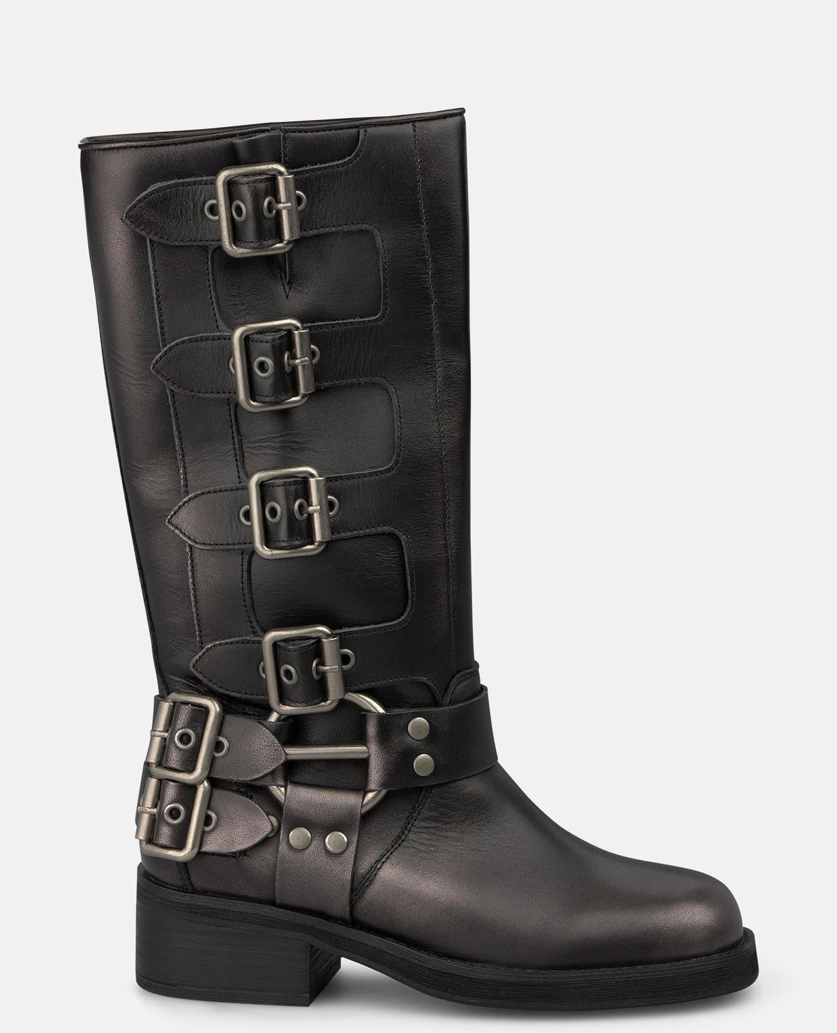 BOTA DE PIEL CON HEBILLAS