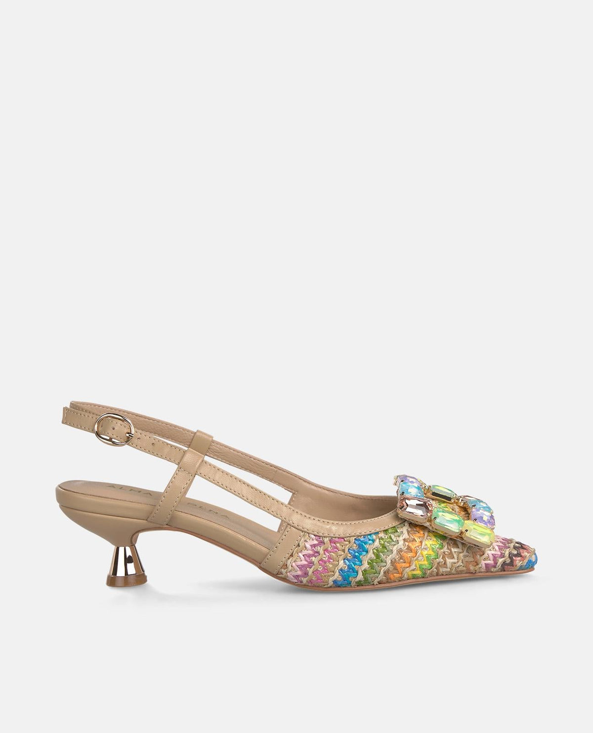 ZAPATO DESTALONADO EN RAFIA