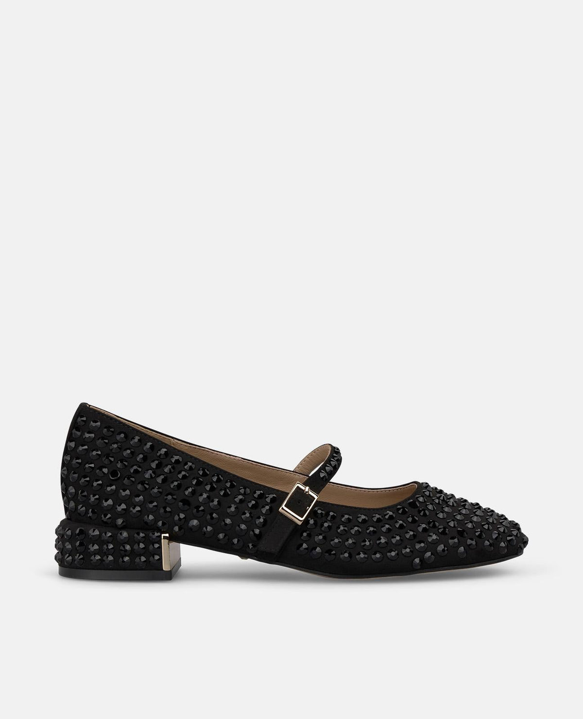 ZAPATO DE ANTE CON PEDRERÍA