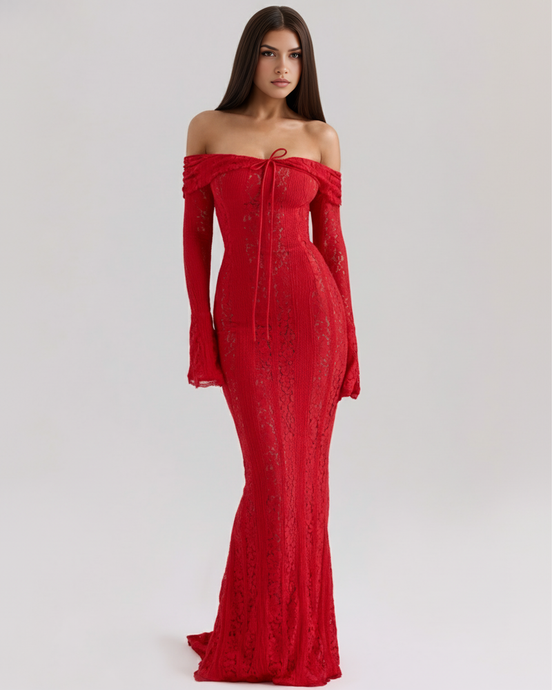 Josefina • Vestido Maxi de Encaje Off Shoulder
