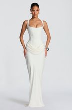 Valentina • Vestido Maxi Esculpido en Reloj de Arena