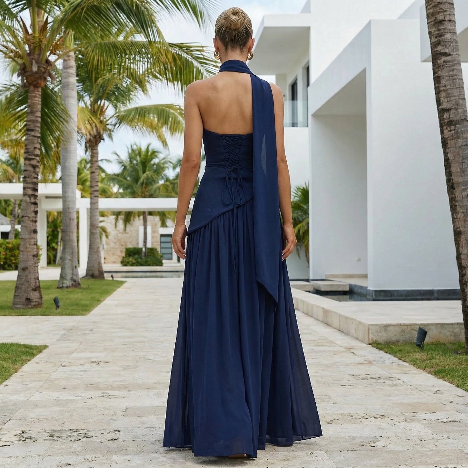 Maia - Vestido maxi sin tirantes