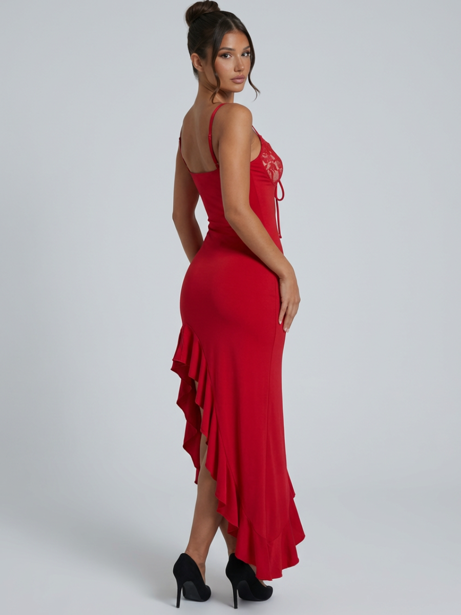 Serelise • Vestido Maxi con Detalles de Encaje