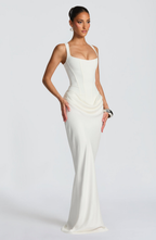 Valentina • Vestido Maxi Esculpido en Reloj de Arena