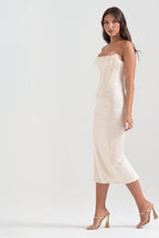 Aurora • Vestido Midi Corsé Perla