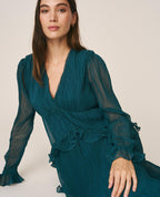 VESTIDO LARGO PLISADO