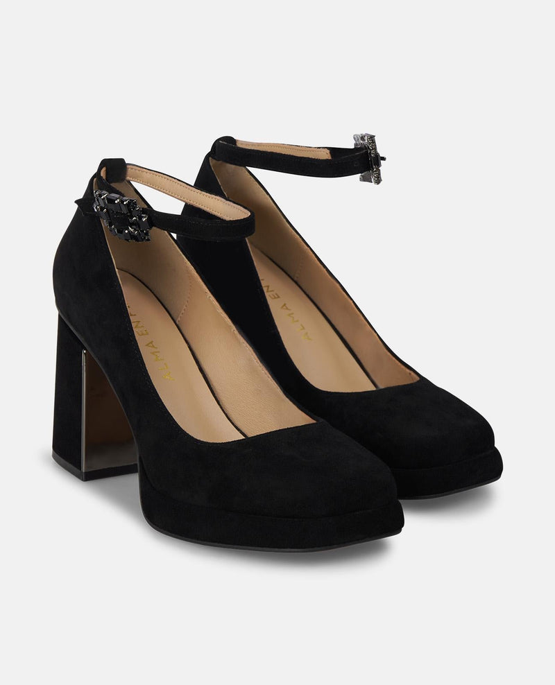 ZAPATO TACÓN ANCHO HEBILLA
