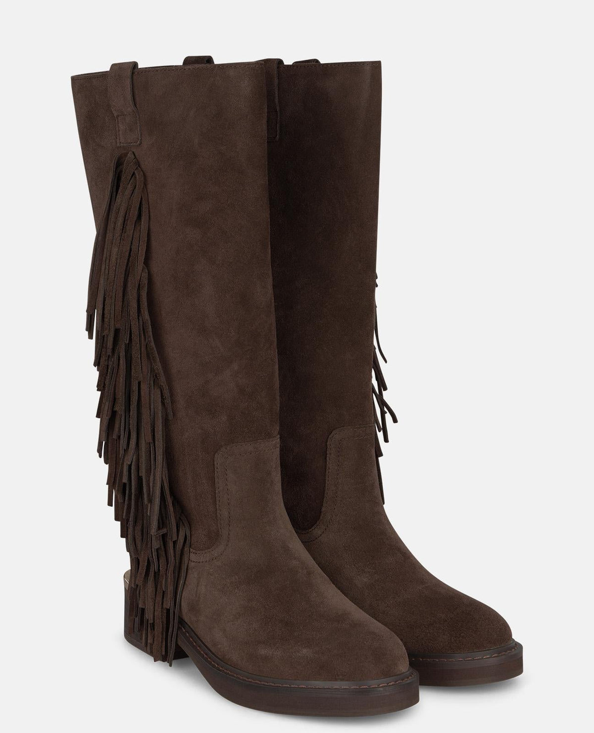 BOTA DE PIEL CON FLECOS