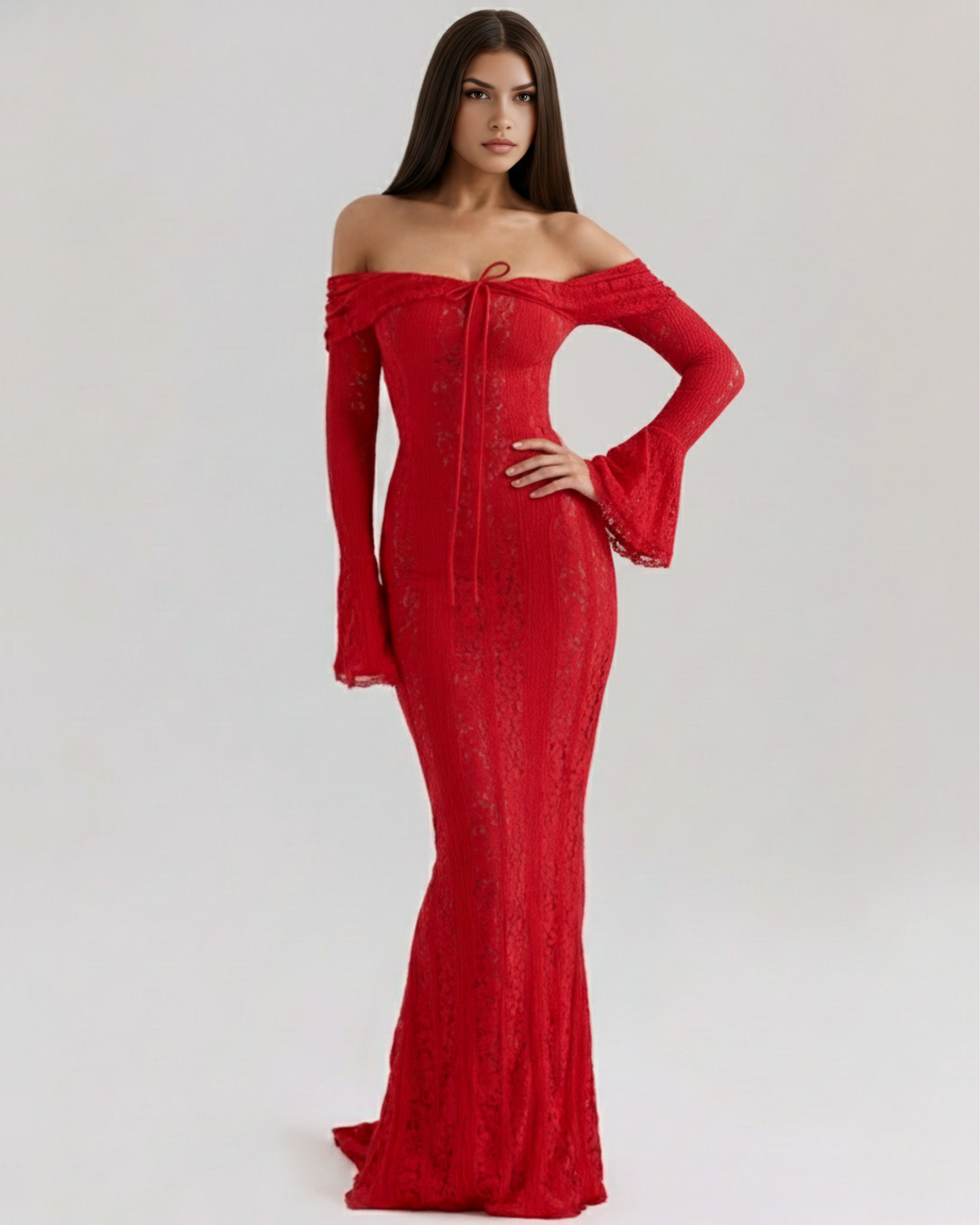 Josefina • Vestido Maxi de Encaje Off Shoulder
