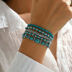 Mirella™ - Colección de Pulseras Boho con Cuentas Turquesas