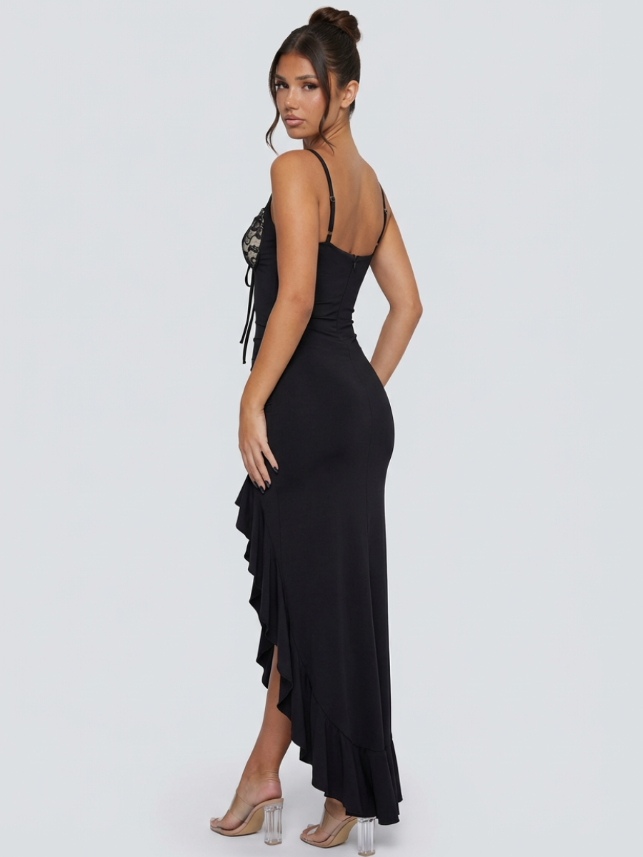 Serelise • Vestido Maxi con Detalles de Encaje