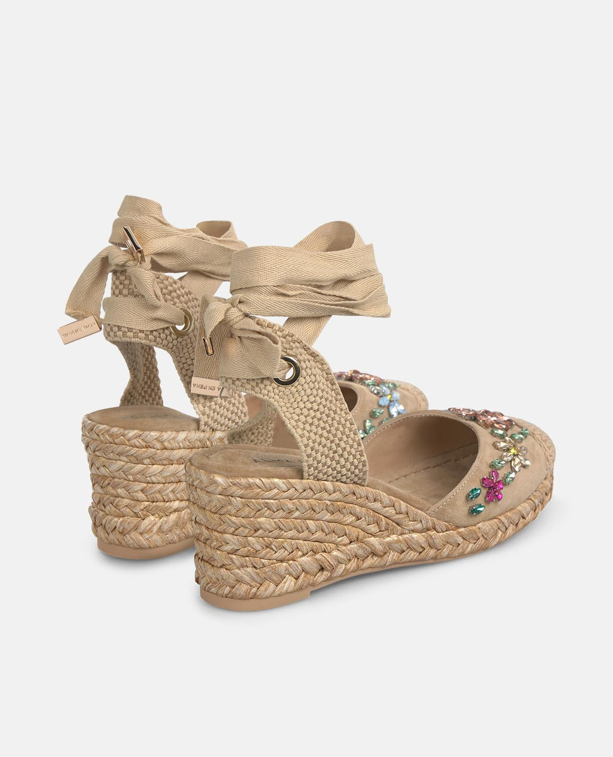 ZAPATO DE ESPARTO TIPO VALENCIANA DETALLE FLORAL