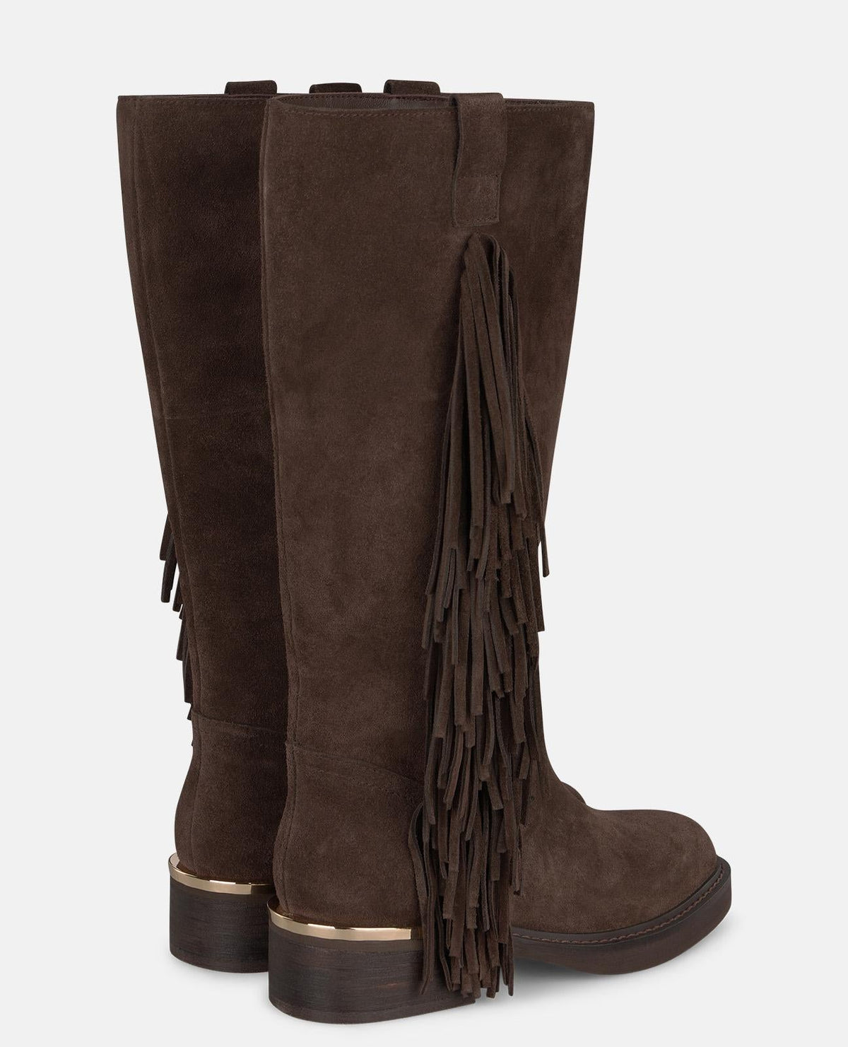 BOTA DE PIEL CON FLECOS