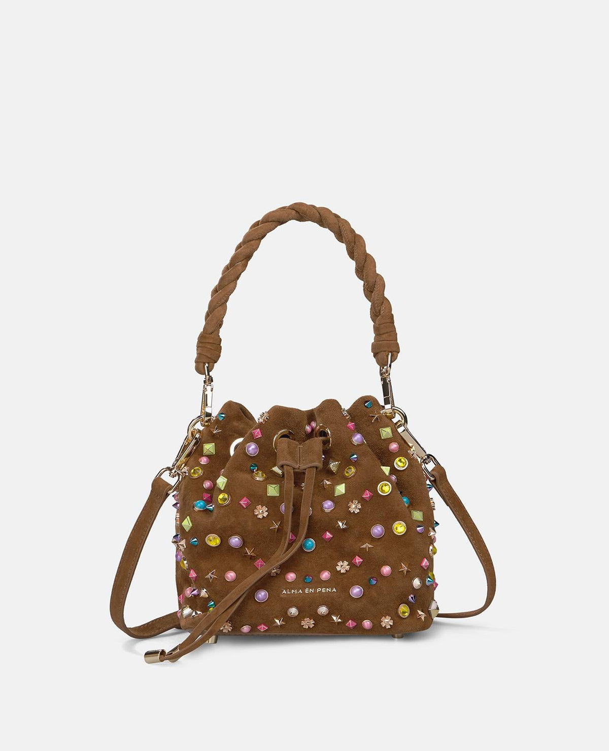 BOLSO BOMBONERA TACHUELAS COLORES