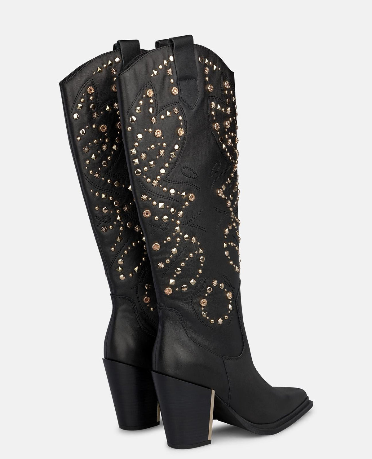 BOTA COWBOY DE NAPA CON TACHAS METÁLICAS