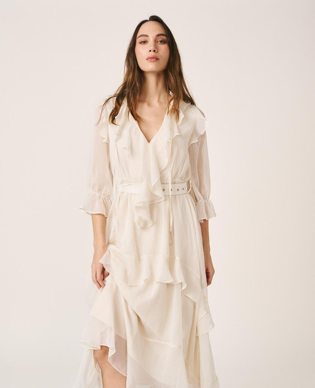 VESTIDO MIDI VOLANTES