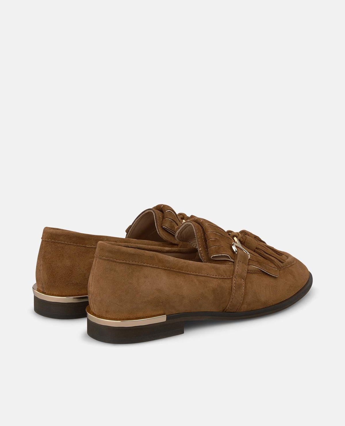 MOCASÍN DE ANTE CON BORLAS