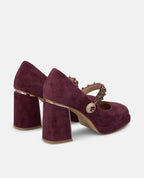 ZAPATO TACÓN ANCHO ANTE