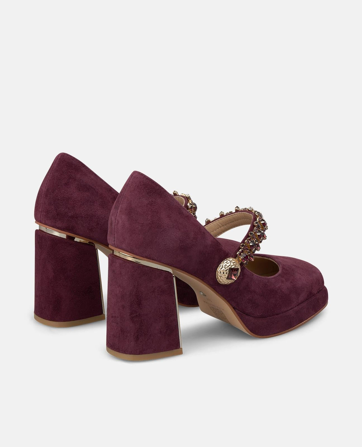ZAPATO TACÓN ANCHO ANTE