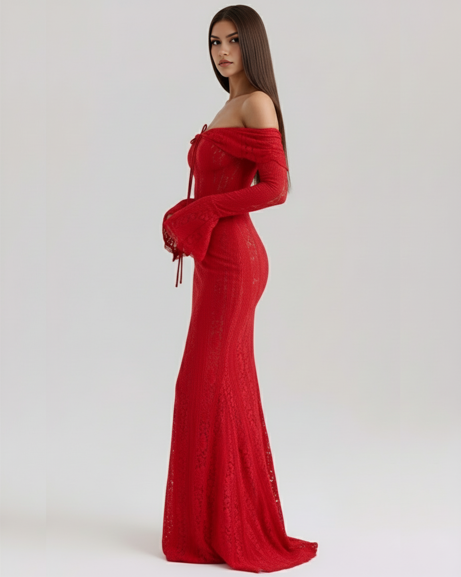 Josefina • Vestido Maxi de Encaje Off Shoulder