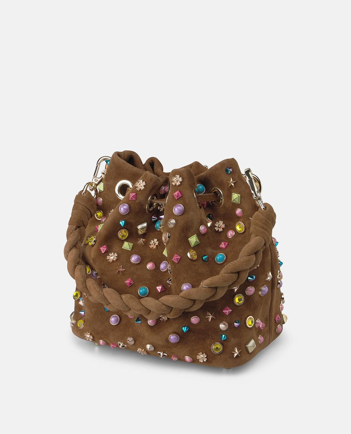 BOLSO BOMBONERA TACHUELAS COLORES