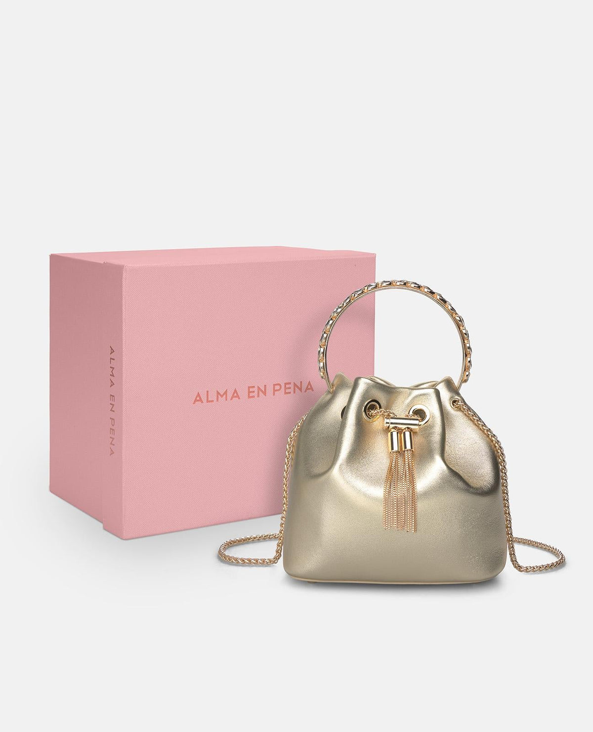 BOLSO DE MANO ASA PEDRERÍA