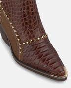 BOTÍN COWBOY PIEL CON TEXTURAS COMBINADAS