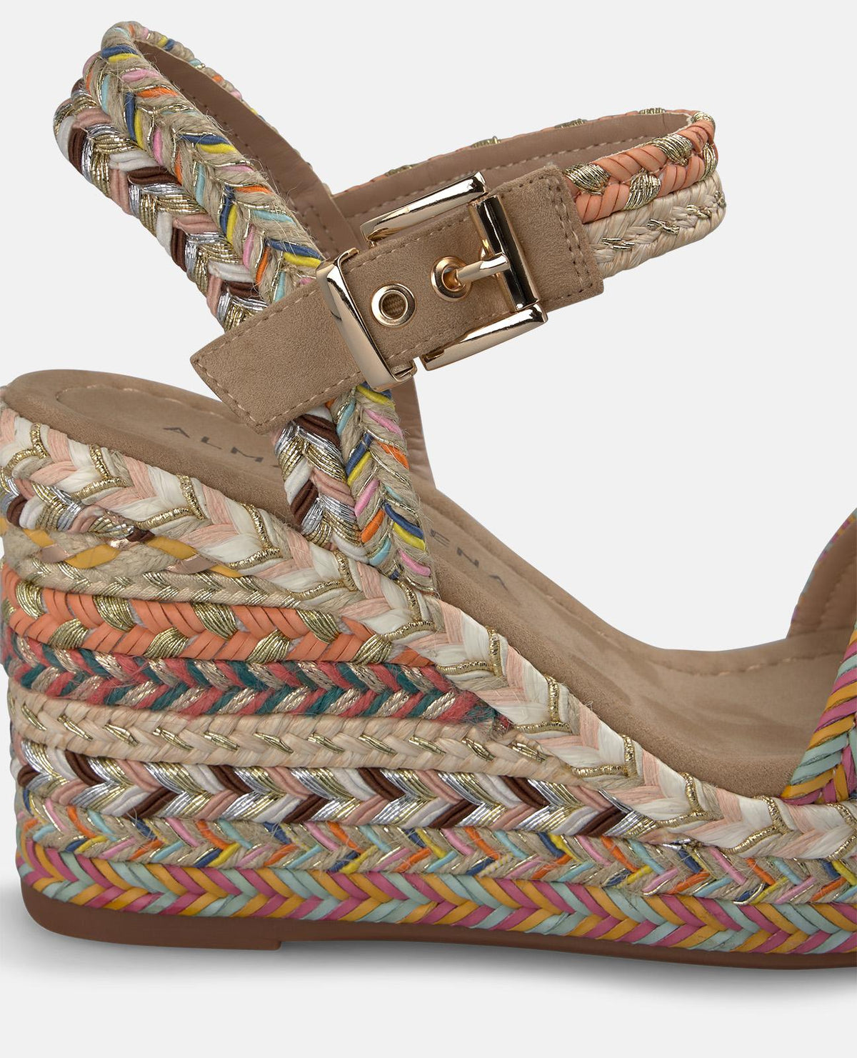 SANDALIA CUÑA TIRAS MULTICOLOR