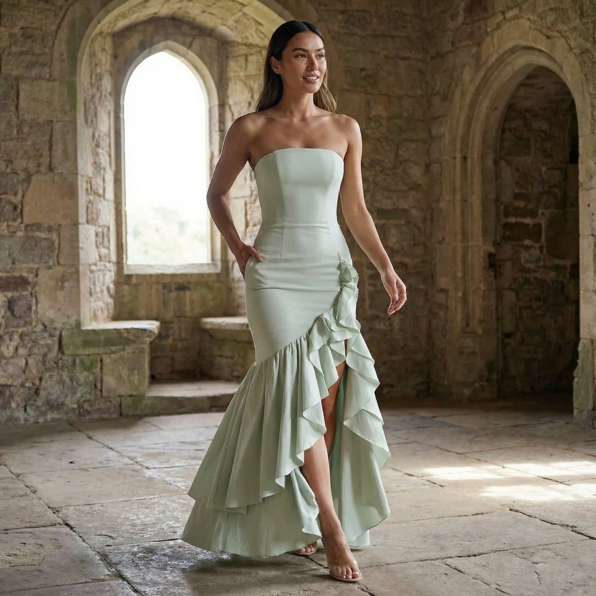 Xyrelle - Vestido maxi sin mangas