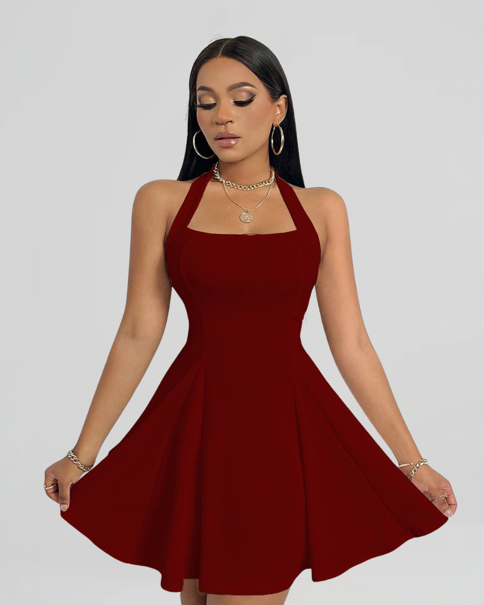 Kaela • Vestido Mini con Tirantes Halter