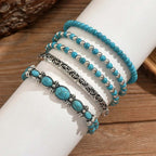 Mirella™ - Colección de Pulseras Boho con Cuentas Turquesas