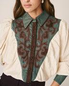 CAMISA LINO BORDADA