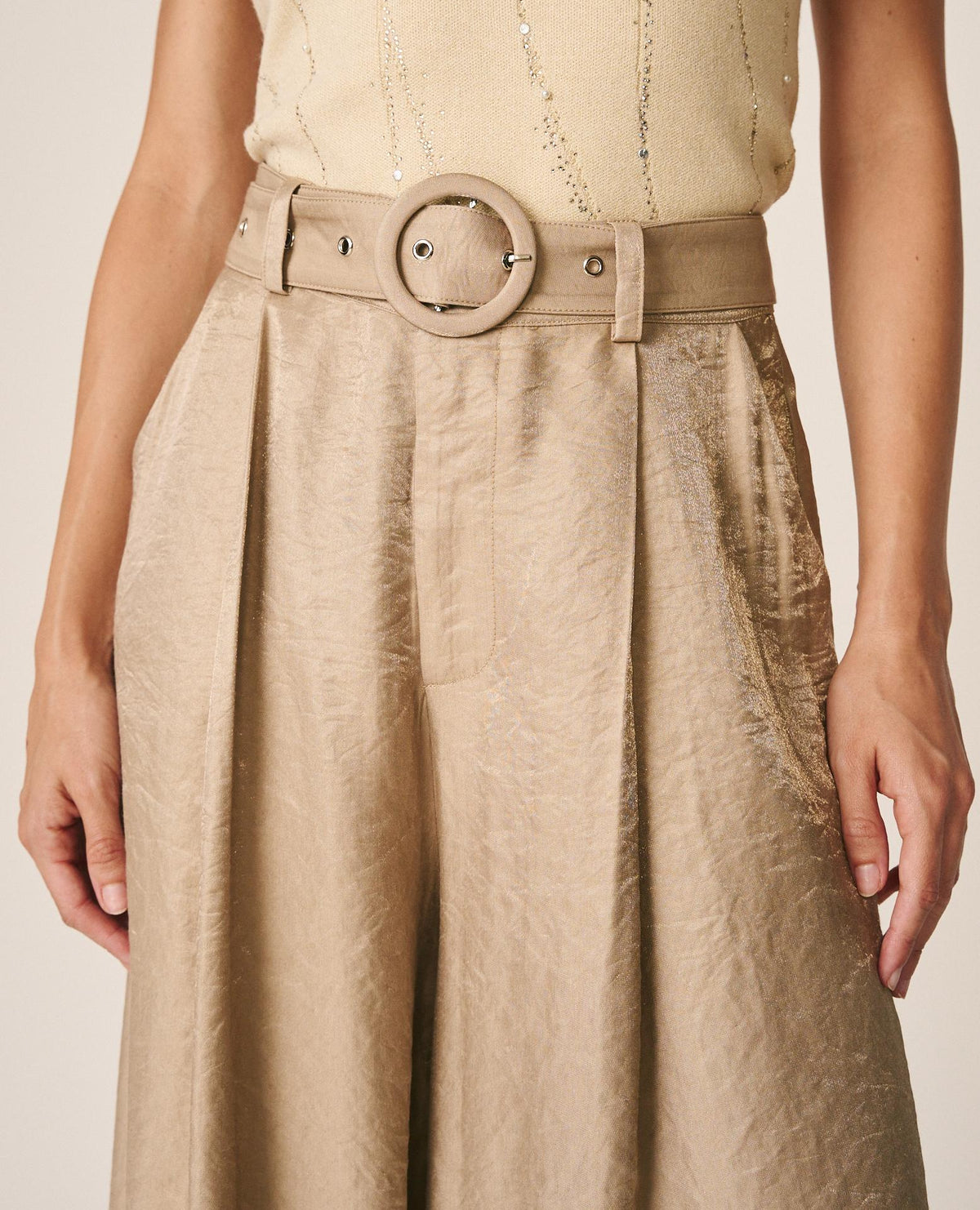 PANTALÓN SATÉN WIDE LEG