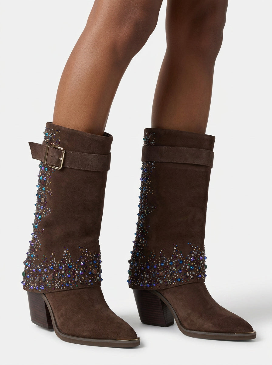 BOTA ANTE CON PEDRERÍA MULTICOLOR