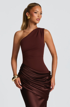 Serafina • Vestido Maxi de Un Solo Hombro Esculpido