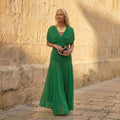 Nela™ – Elegante vestido verde intenso