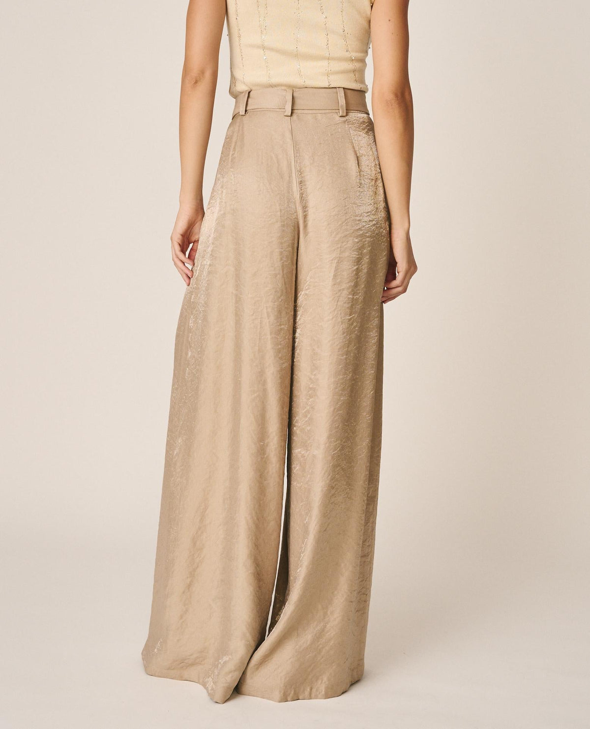 PANTALÓN SATÉN WIDE LEG