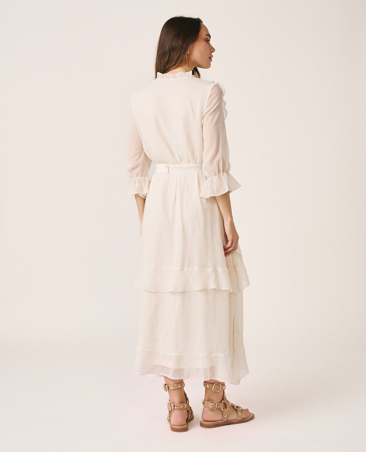 VESTIDO MIDI VOLANTES
