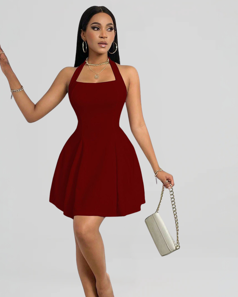 Kaela • Vestido Mini con Tirantes Halter