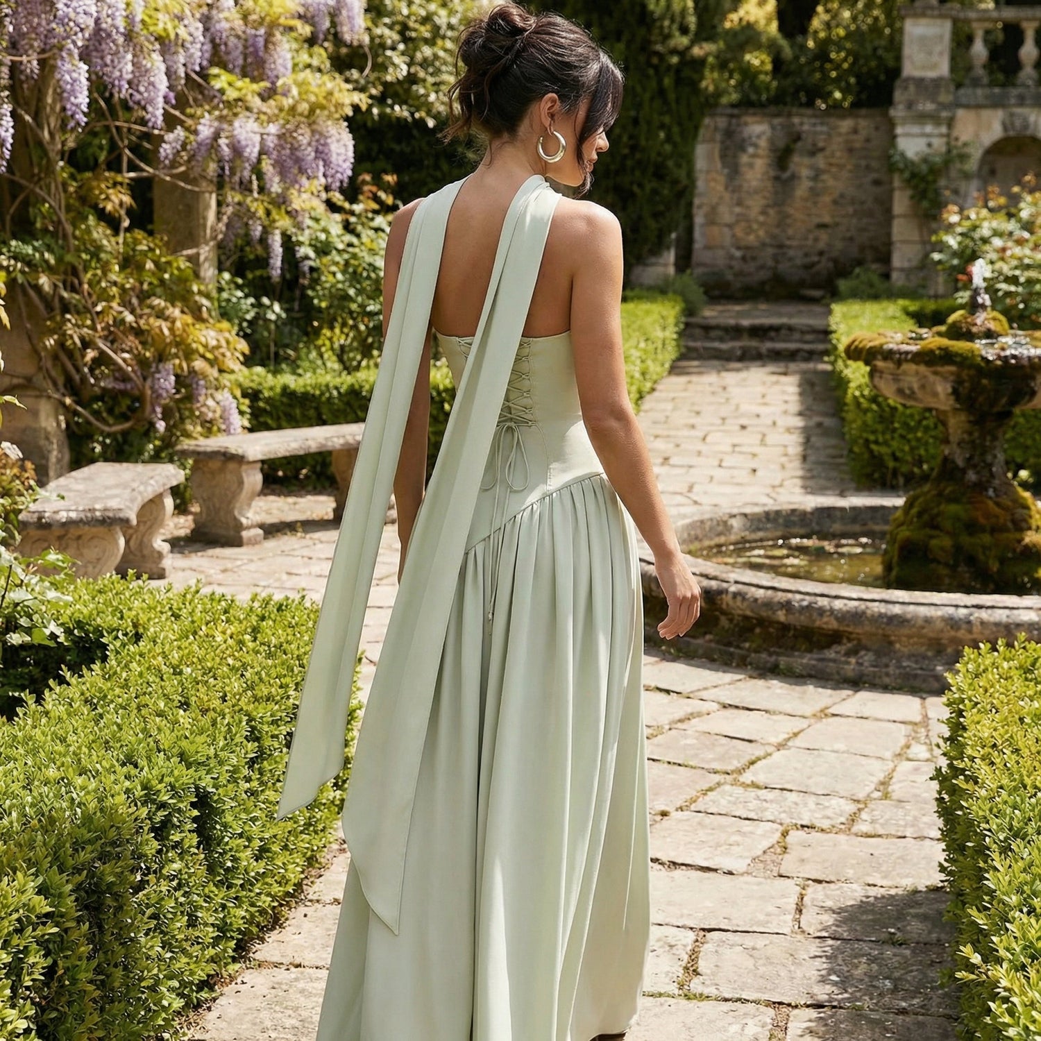 Maia - Vestido maxi sin tirantes