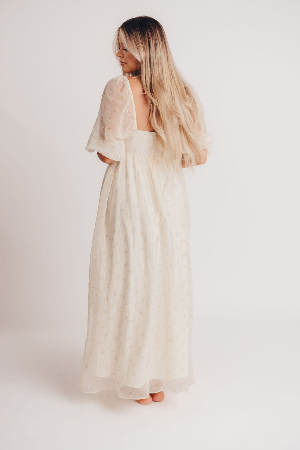 Jimena · Vestido maxi de flores con smock - Apto premamá y tallas inclusivas (S-4XL)