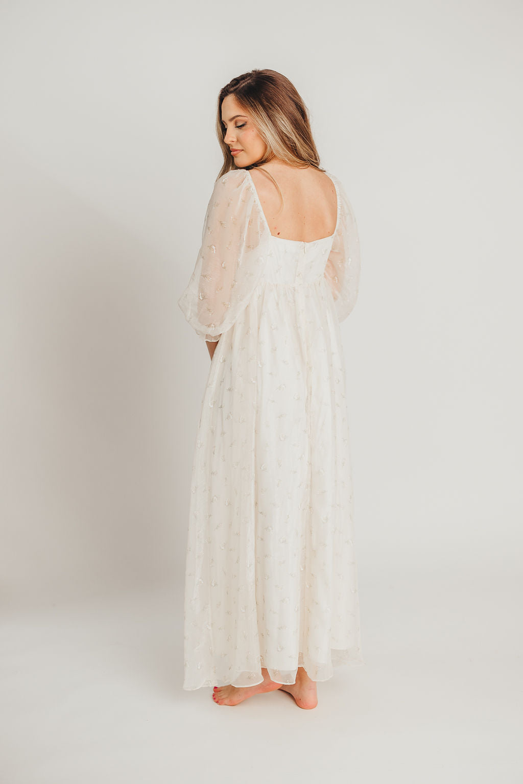 Jimena · Vestido maxi de flores con smock - Apto premamá y tallas inclusivas (S-4XL)